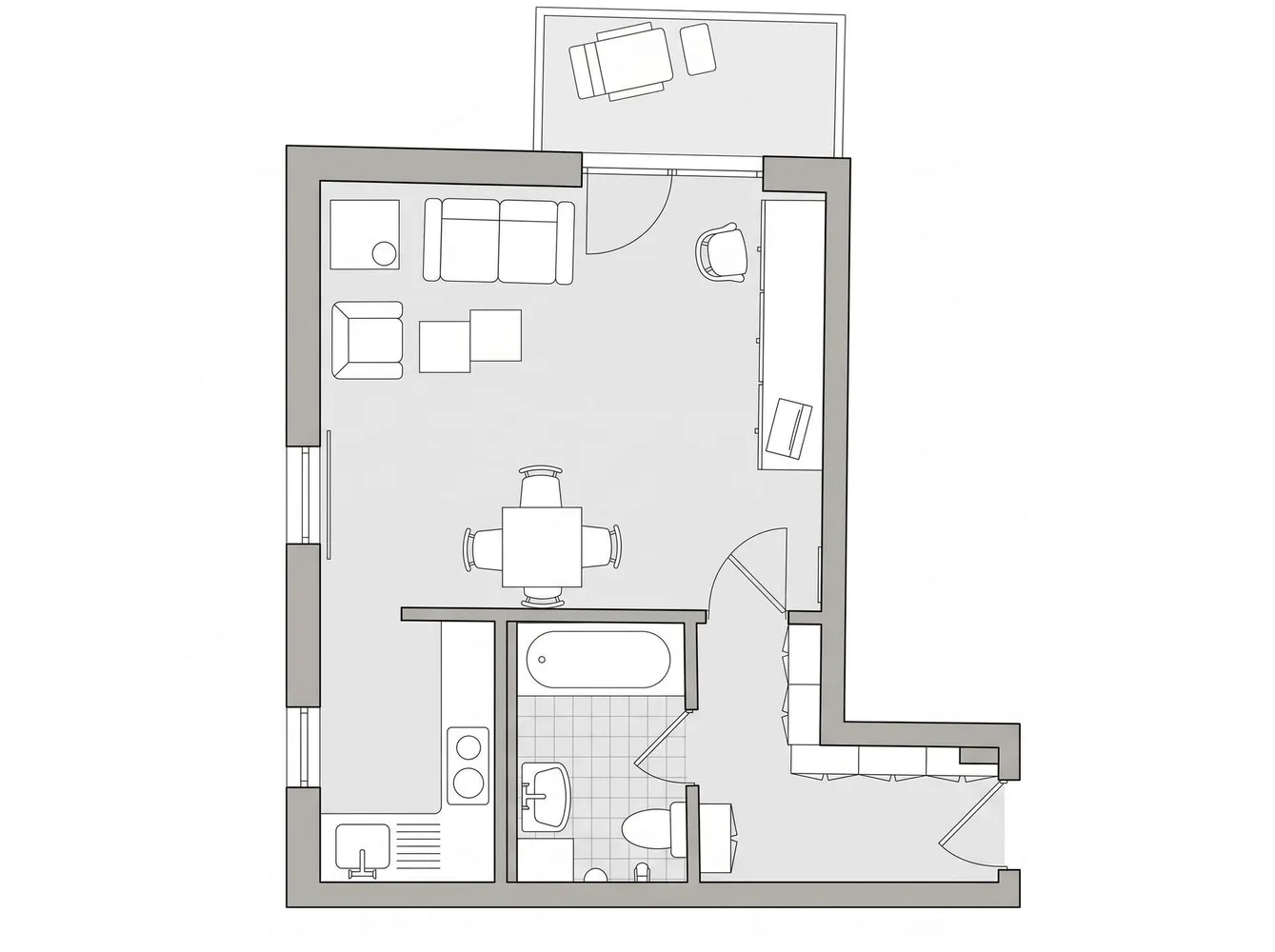 1 Zimmer Wohnung mit 35 m² in Würzburg – Bild 5