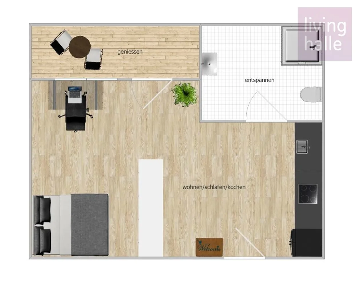 1 Zimmer Wohnung mit 28 m² in Halle (Saale) – Bild 9