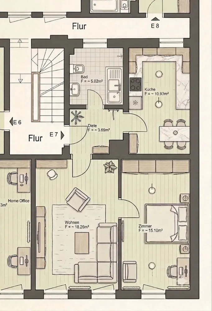 2 Zimmer Wohnung mit 53 m² in Fürth – Bild 12