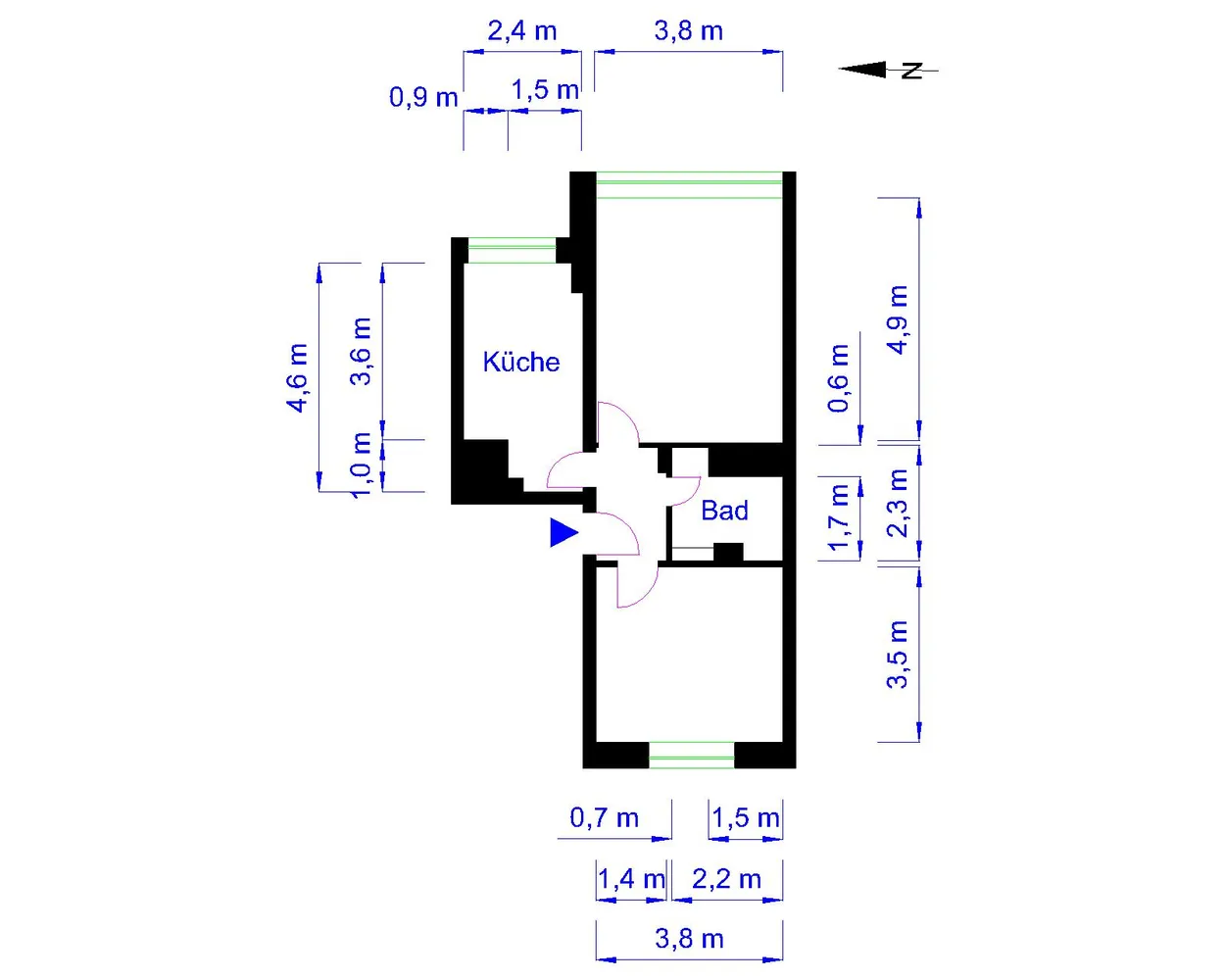 2 Zimmer Wohnung mit 47 m² in Magdeburg – Bild 3