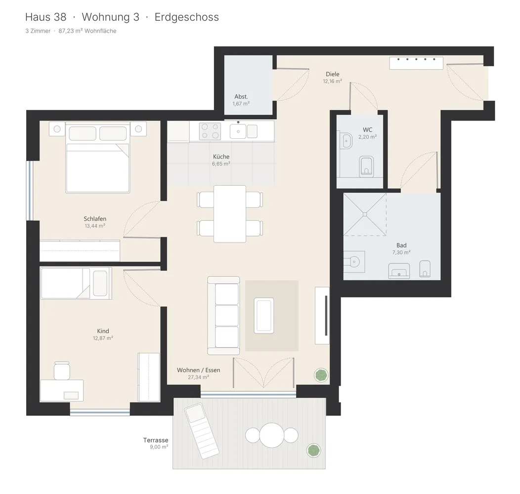 3 Zimmer Wohnung mit 87 m² in Bonn – Bild 3