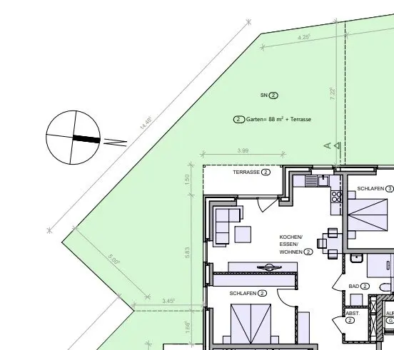 2 room apartment with 65 m² in Hamminkeln – Photo 2