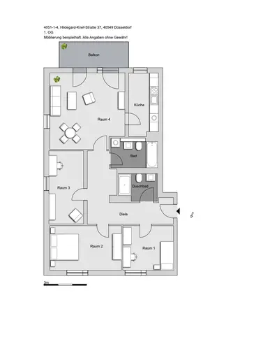 4 Zimmer Wohnung mit 108 m² in Düsseldorf – Bild 4