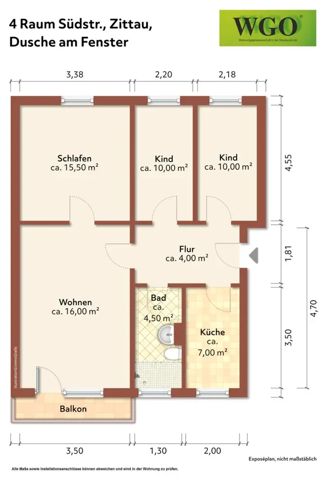 4 room apartment with 70 m² in Zittau – Photo 5