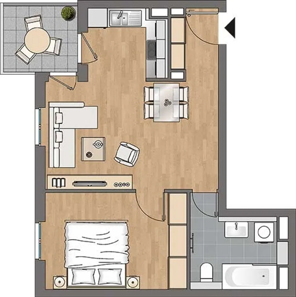 2 Zimmer Wohnung mit 50 m² in Frankfurt am Main – Bild 7