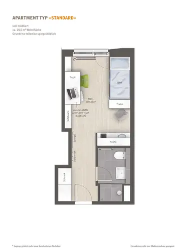 1 Zimmer Wohnung mit 20 m² in Bremen – Bild 6