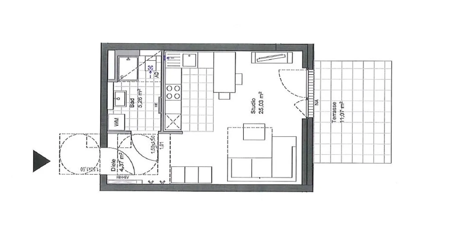 1 Zimmer Wohnung mit 40 m² in Darmstadt – Bild 4