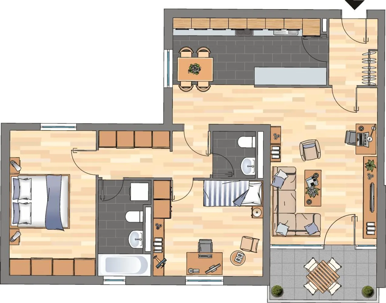 3 Zimmer Wohnung mit 77 m² in Wuppertal – Bild 2