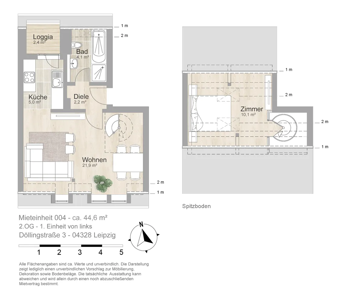 2 Zimmer Wohnung mit 44 m² in Leipzig – Bild 8