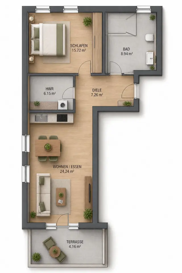 2 Zimmer Wohnung mit 65 m² in Oldenburg – Bild 8