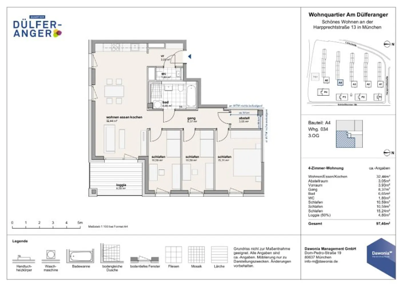 4 Zimmer Wohnung mit 97 m² in München – Bild 1