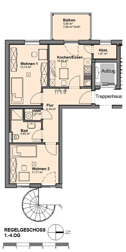 2 Zimmer Wohnung mit 55 m² in Leipzig – Bild 3