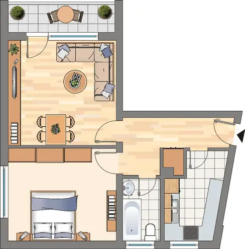 2 Zimmer Wohnung mit 56 m² in Dortmund – Bild 2
