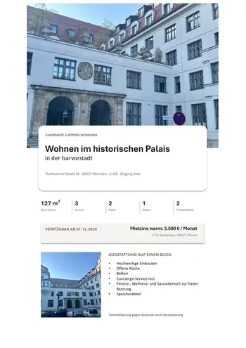 3 Zimmer Wohnung mit 127 m² in München – Bild 1