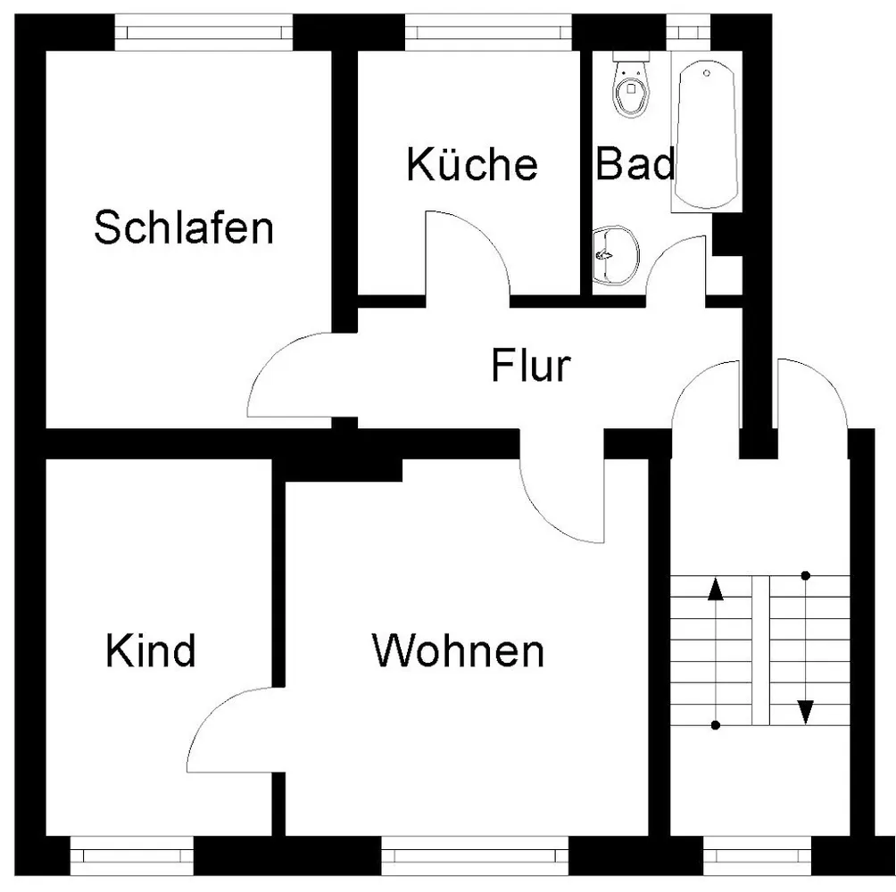 3 Zimmer Wohnung mit 59 m² in Wuppertal – Bild 1