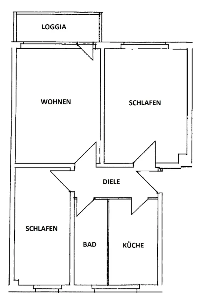 3 Zimmer Wohnung mit 61 m² in Dresden – Bild 1
