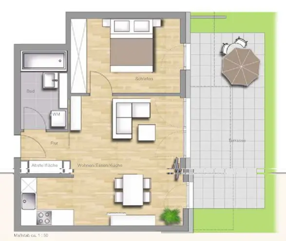 2 Zimmer Wohnung mit 54 m² in München – Bild 3