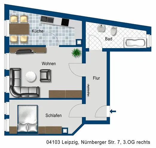 2 Zimmer Wohnung mit 71 m² in Leipzig – Bild 2