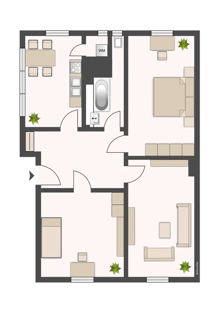 3 Zimmer Wohnung mit 90 m² in Leipzig – Bild 1