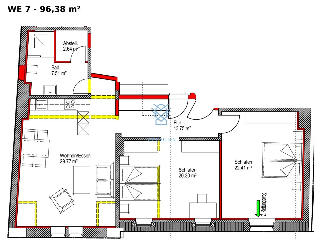 3 Zimmer Wohnung mit 96 m² in Uelzen – Bild 1