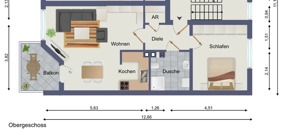 2 Zimmer Wohnung mit 50 m² in Bocholt – Bild 5