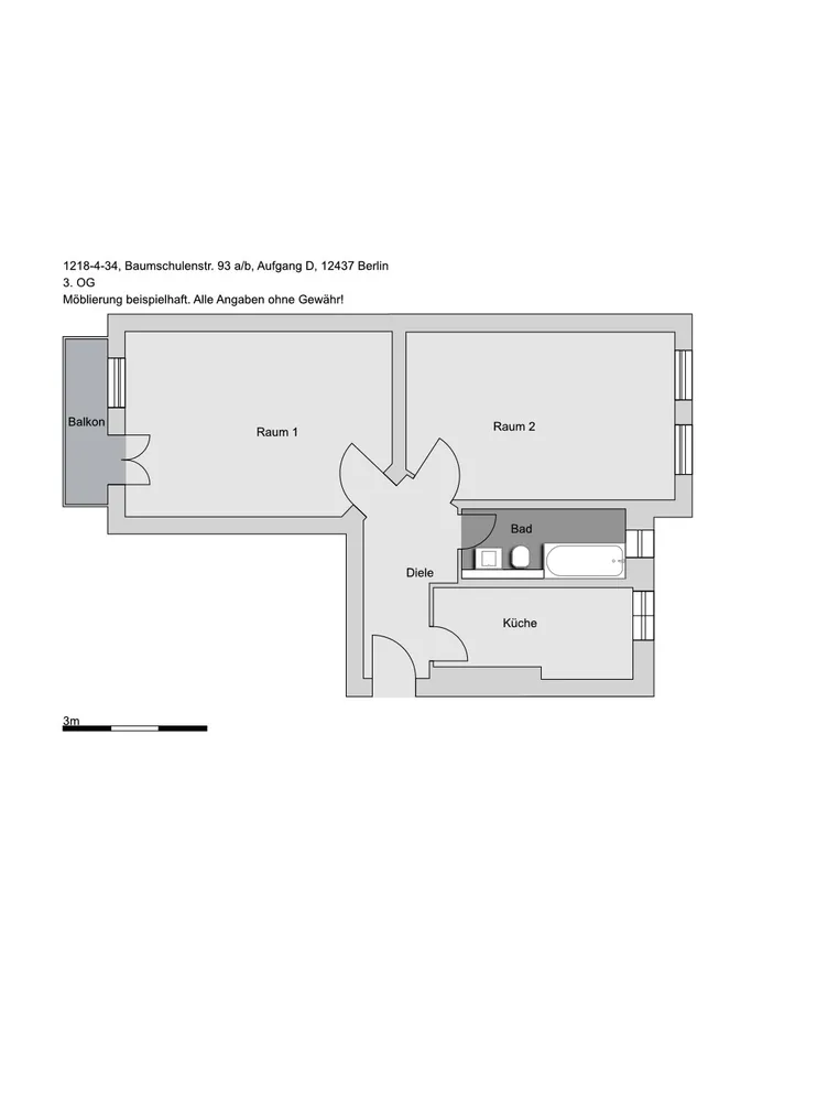 2 room apartment with 60 m² in Berlin – Photo 3
