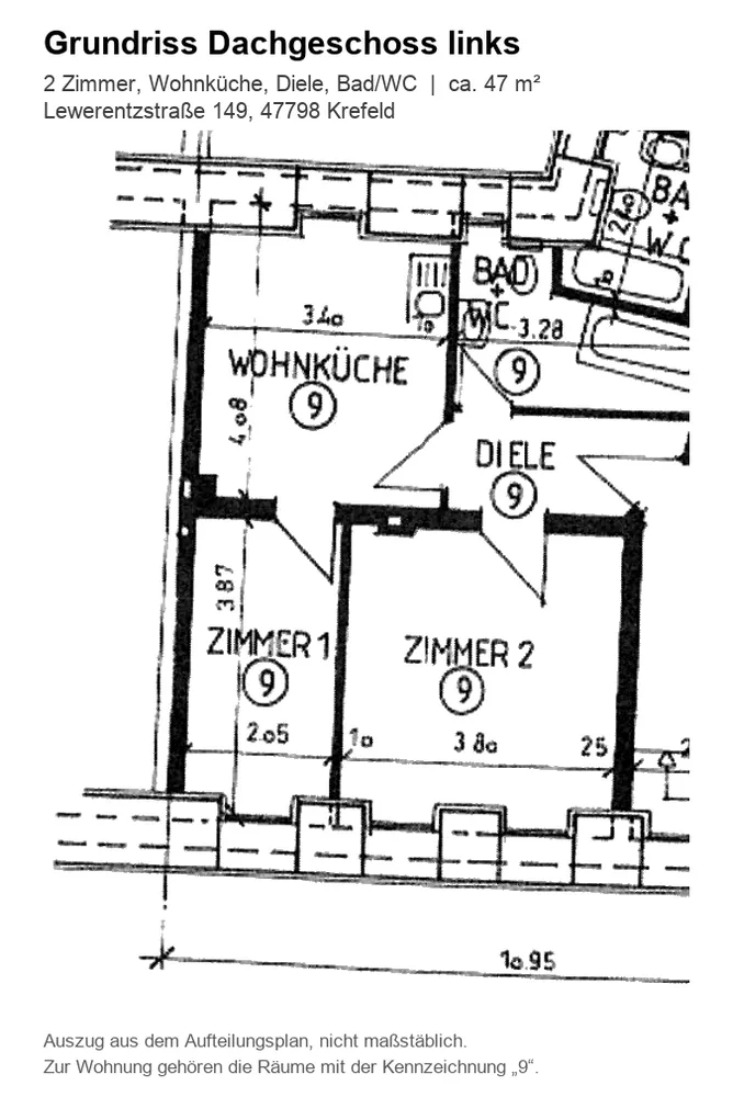 2 Zimmer Wohnung mit 47 m² in Krefeld – Bild 6