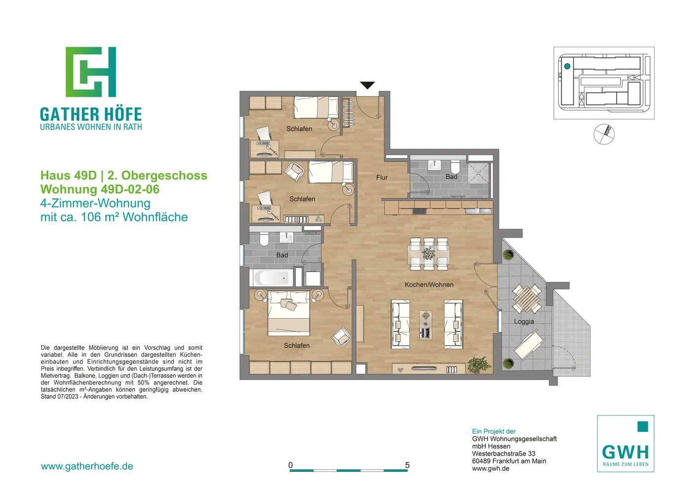 4 room apartment with 111 m² in Düsseldorf – Photo 2
