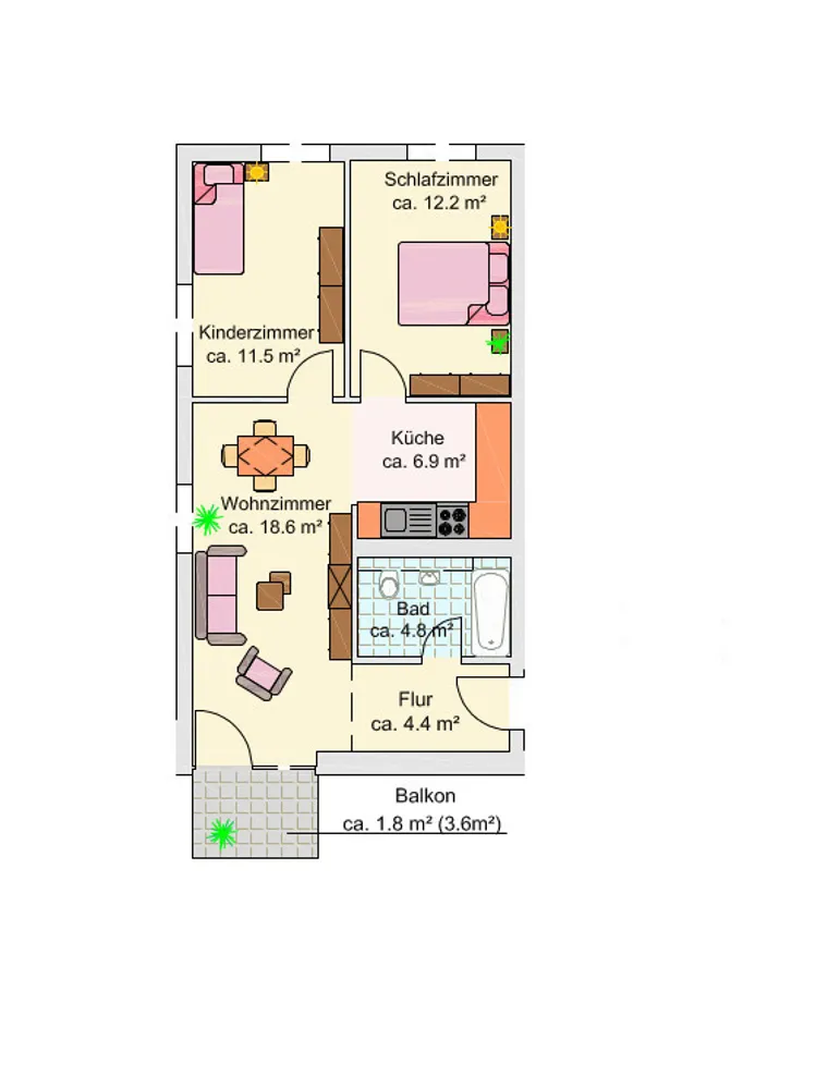 3 Zimmer Wohnung mit 60 m² in Erfurt – Bild 10