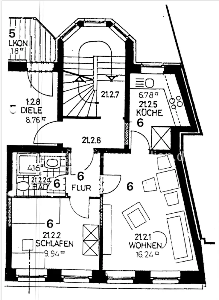 2 Zimmer Wohnung mit 40 m² in Halle (Saale) – Bild 3