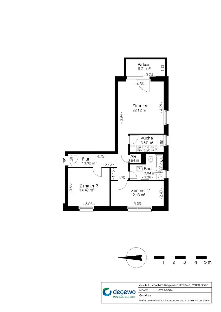 3 Zimmer Wohnung mit 75 m² in Berlin – Bild 5