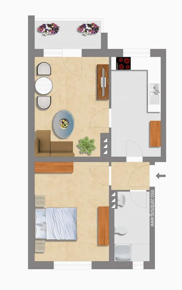 2 room apartment with 55 m² in Magdeburg – Photo 8