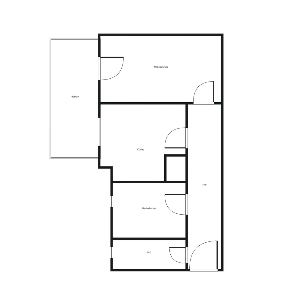2 room apartment with 43 m² in Augsburg – Photo 2