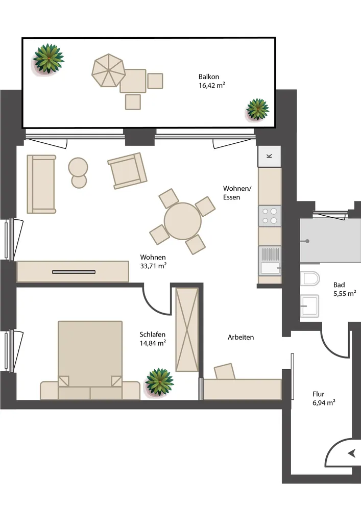 2 Zimmer Wohnung mit 70 m² in Wuppertal – Bild 6