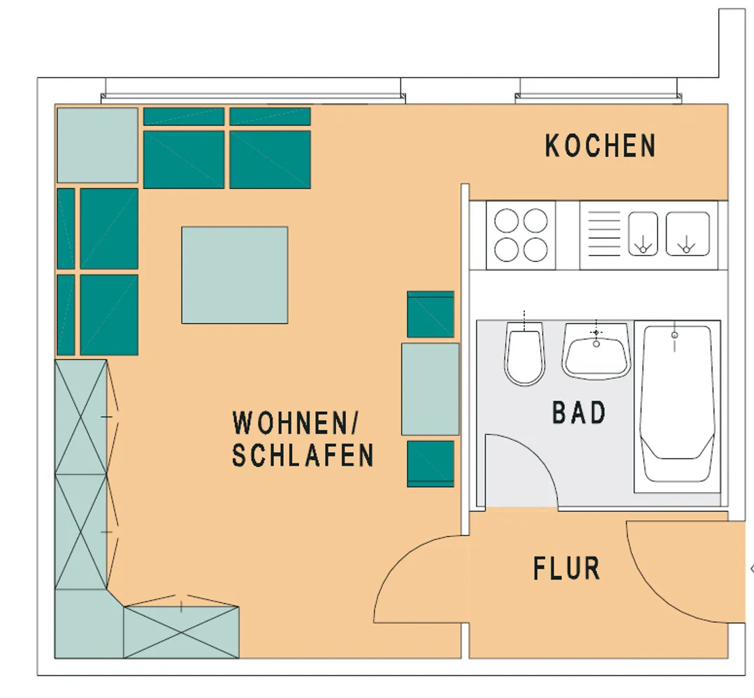 1 Zimmer Wohnung mit 27 m² in Dresden – Bild 10