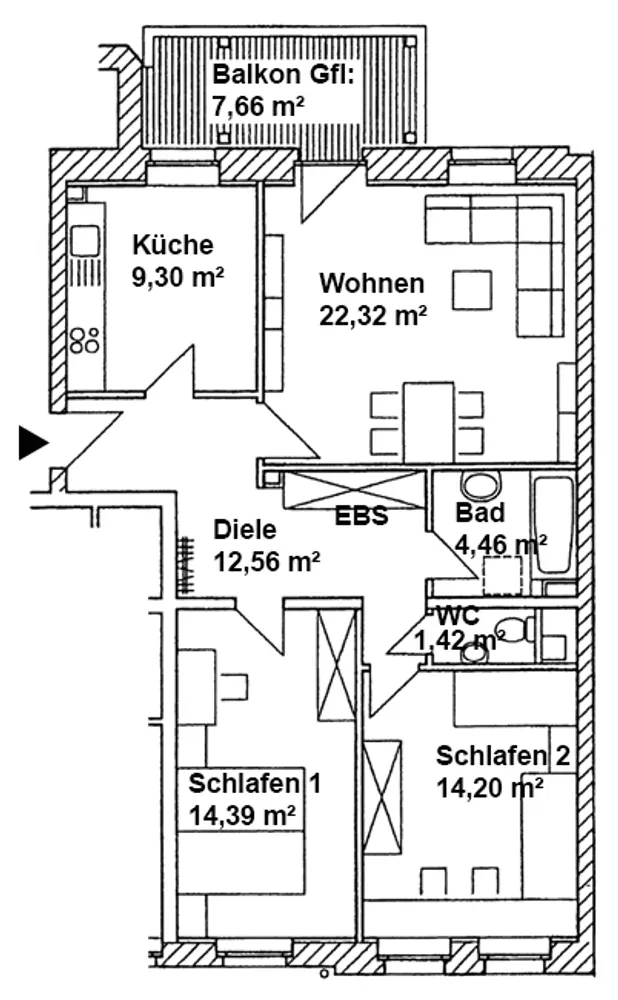 3 Zimmer Wohnung mit 82 m² in Chemnitz – Bild 9