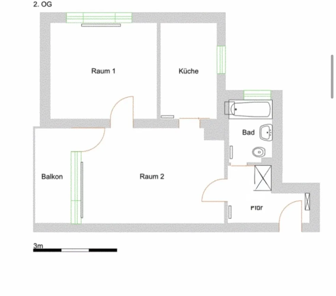 2 room apartment with 47 m² in Darmstadt – Photo 1