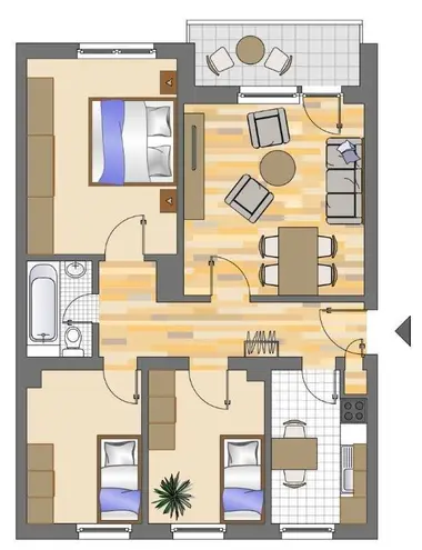3 Zimmer Wohnung mit 63 m² in Mönchengladbach – Bild 1
