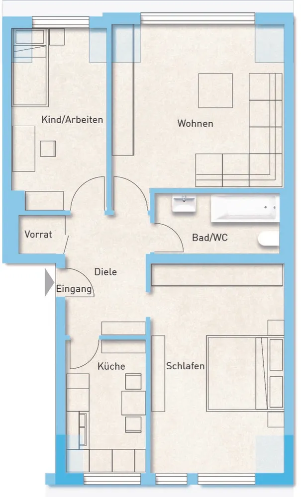 3 Zimmer Wohnung mit 67 m² in Essen – Bild 11