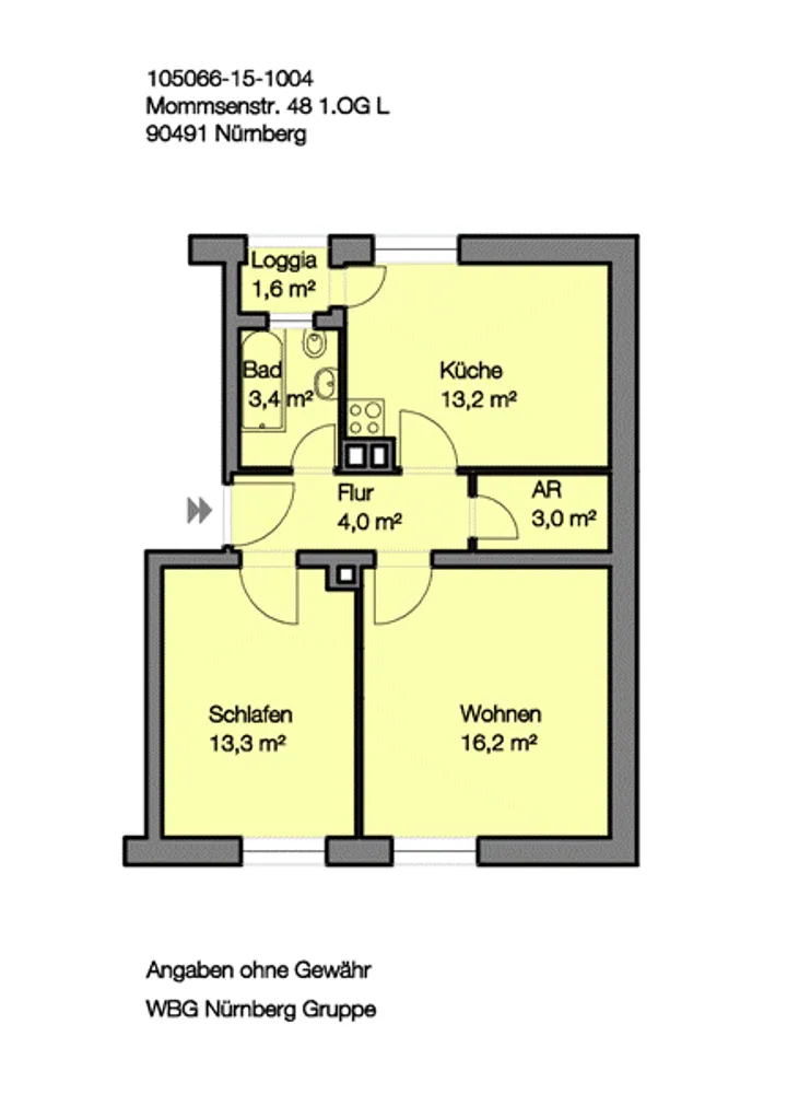 2 Zimmer Wohnung mit 55 m² in Nürnberg – Bild 5