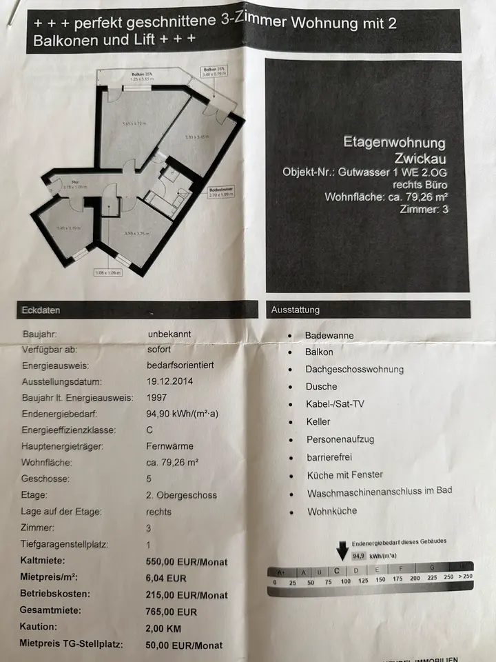3 Zimmer Wohnung mit 79 m² in Werdau – Bild 8