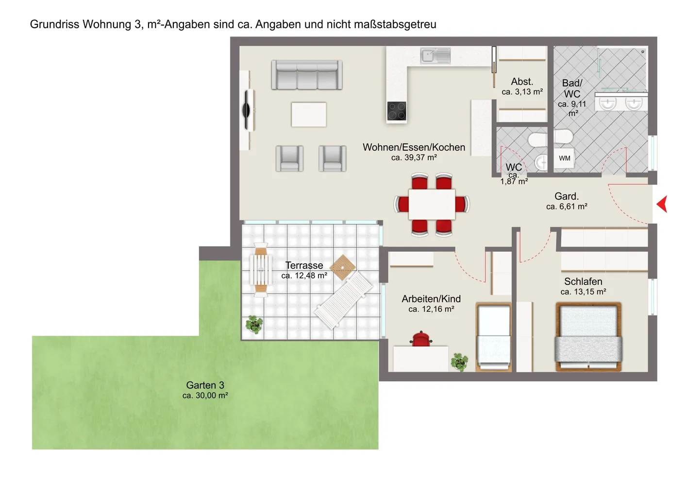 3 Zimmer Wohnung mit 92 m² in Passau – Bild 7