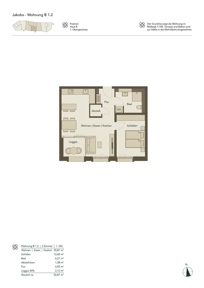 2 Zimmer Wohnung mit 53 m² in Ulm – Bild 5