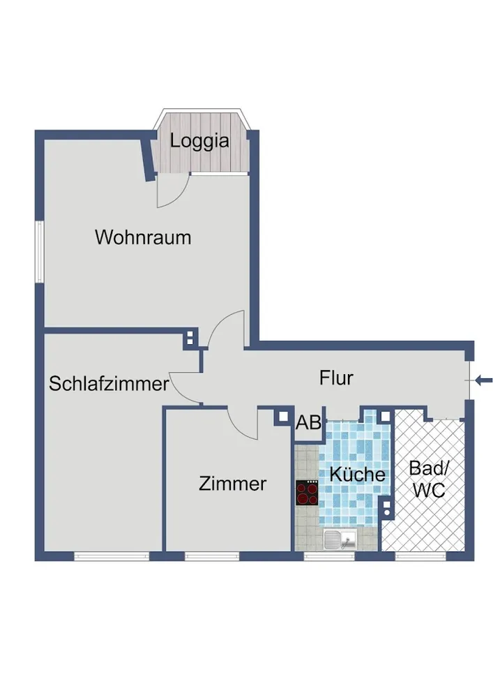 3 room apartment with 63 m² in Frankfurt am Main – Photo 7