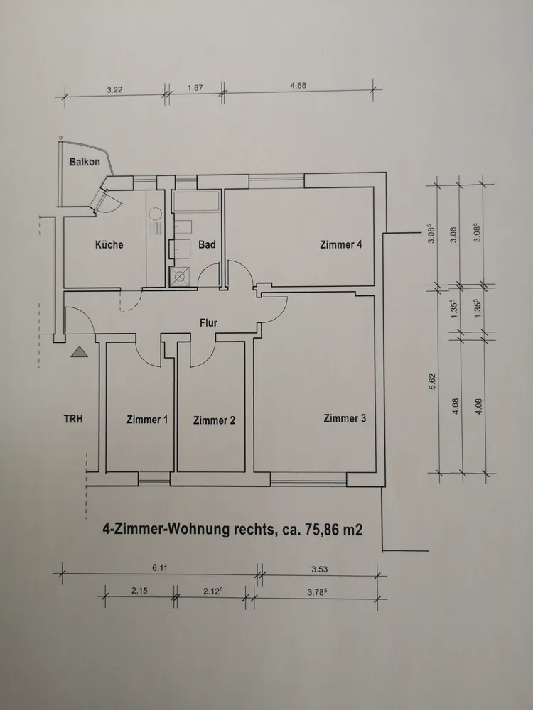 4 Zimmer Wohnung mit 76 m² in Hannover – Bild 3