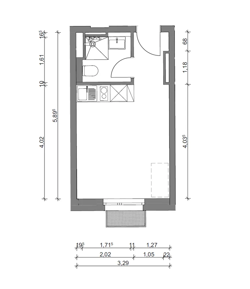 1 room apartment with 18 m² in Munich – Photo 7