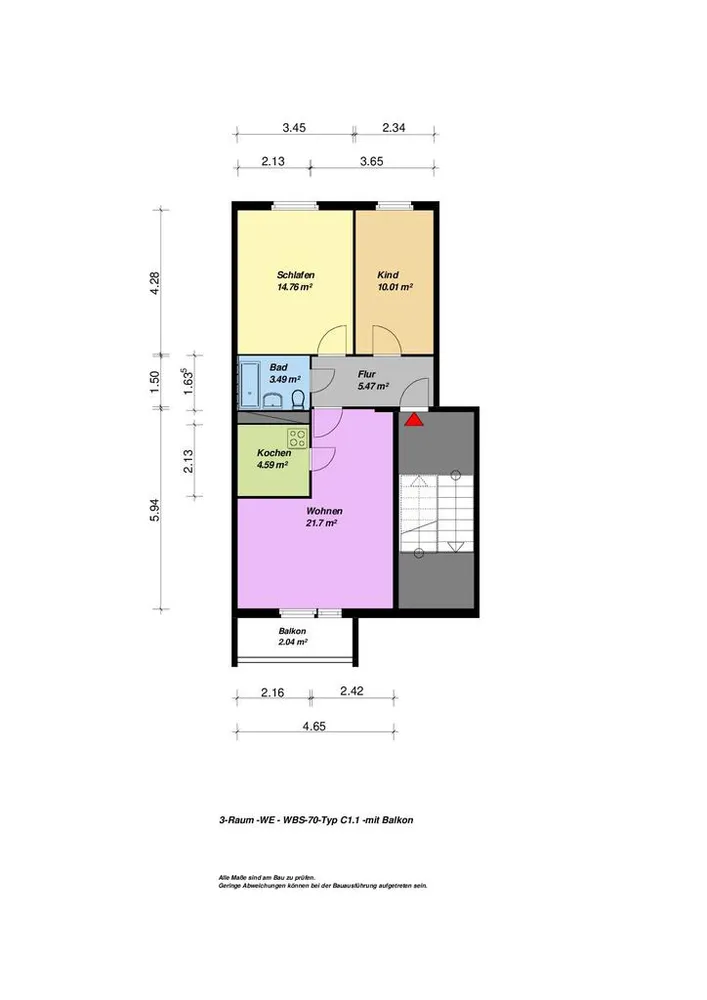 3 room apartment with 62 m² in Neubrandenburg – Photo 7