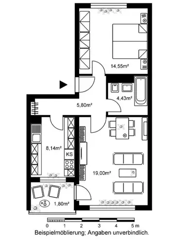 2 Zimmer Wohnung mit 54 m² in Wiesbaden – Bild 3