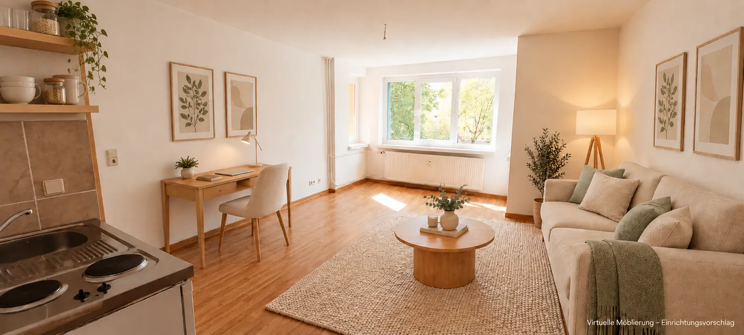 1 room apartment with 31 m² in Zittau – Photo 2