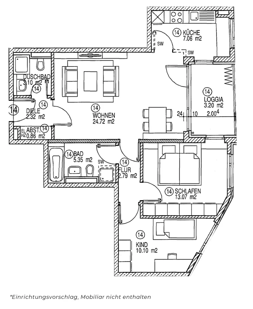 3 Zimmer Wohnung mit 73 m² in München – Bild 5